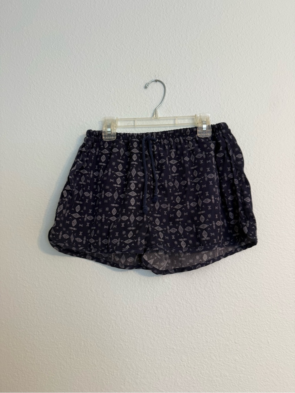 Cotton On Navy Printed Drawstring Athletic Shorts